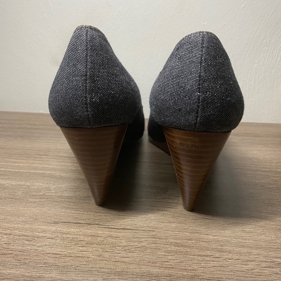 NINE WEST Denim Wedge Shoes - Picture 10 of 13